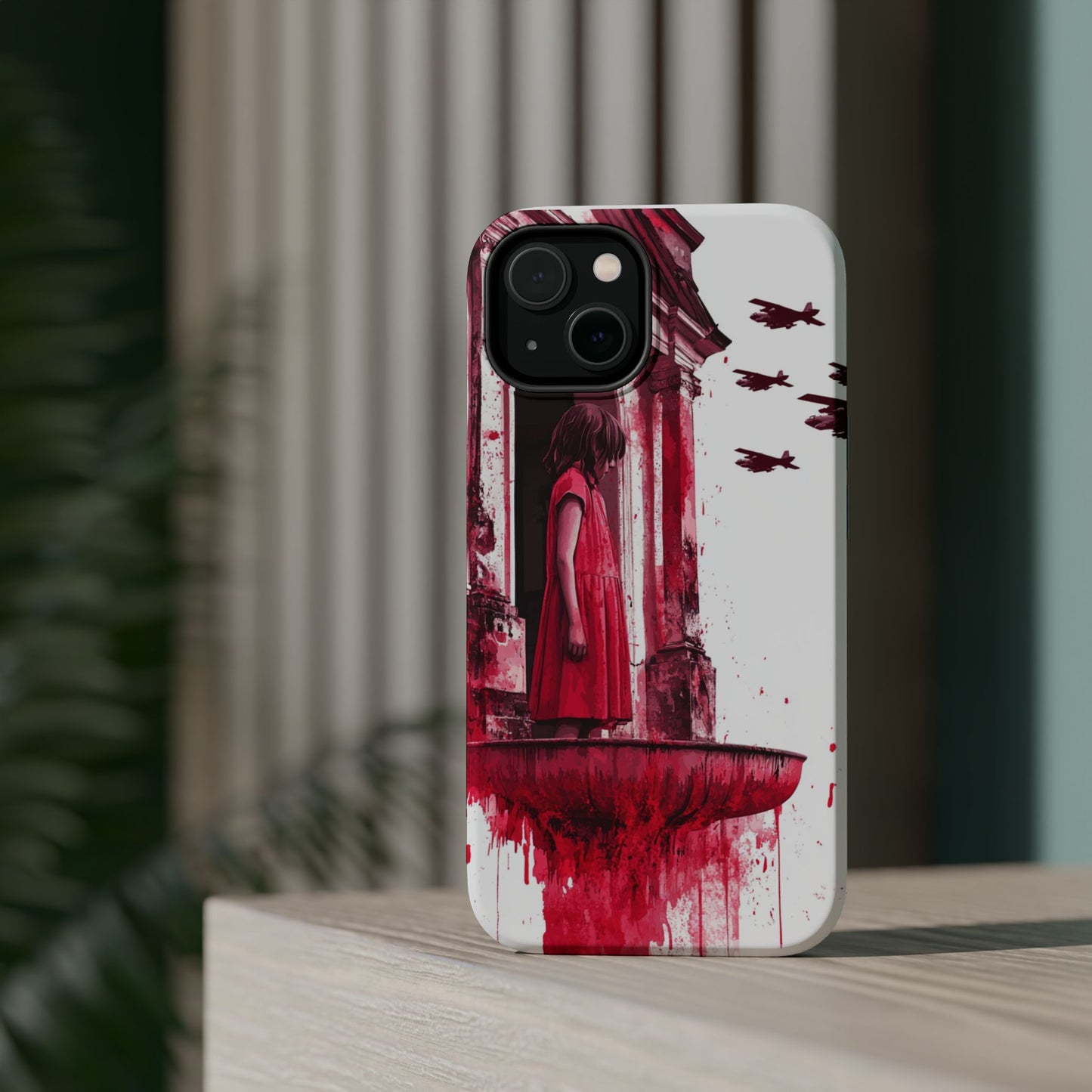 Luxurious MagSafe® Compatible iPhone Case - "Resilience in Ruins" by Moxie-Jay