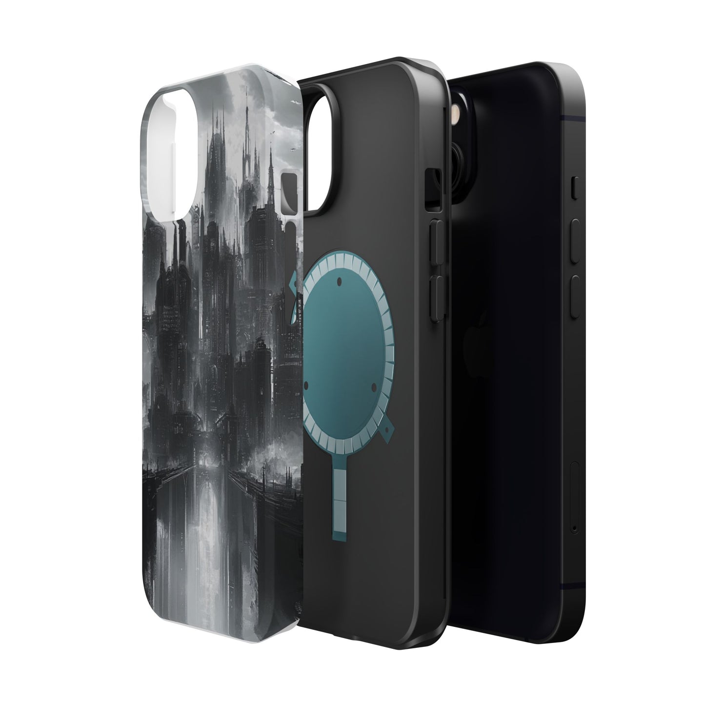 iPhone Magnetic Tough Case - Futuristic Gotham Design by Moxie Jay