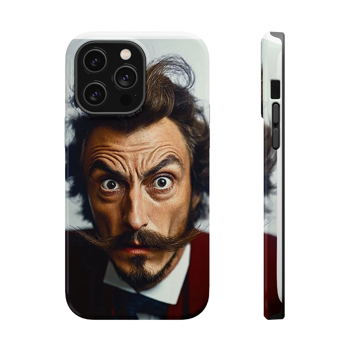 Luxurious Magnetic Wireless Charging Tough iPhone Case - “Close-Up Salvador Dali” by Moxie-Jay