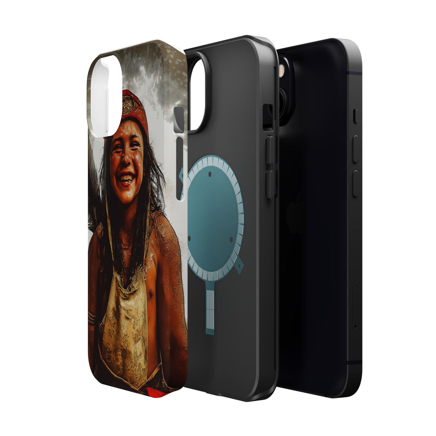 Luxurious Magnetic Wireless Charging Tough iPhone Case - Native Heritage Art by Moxie-Jay