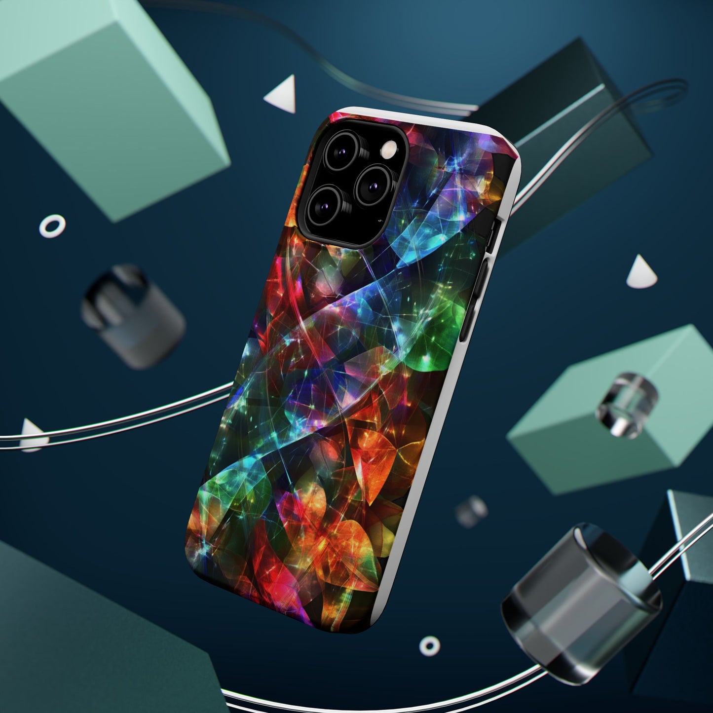 iPhone Case with Neon Colors Art by Moxie-Jay