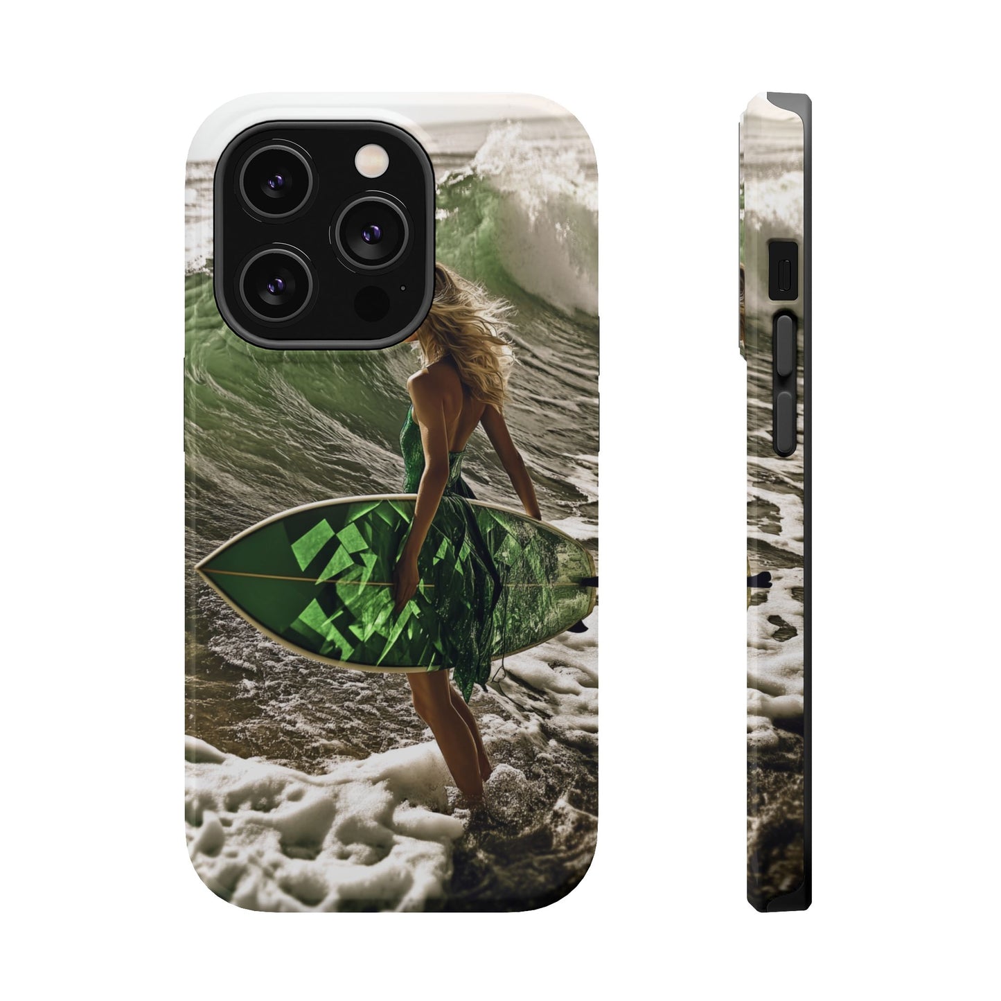 Surf's Up Chic" Luxury Magnetic Wireless Charging iPhone Case by Moxie Jay