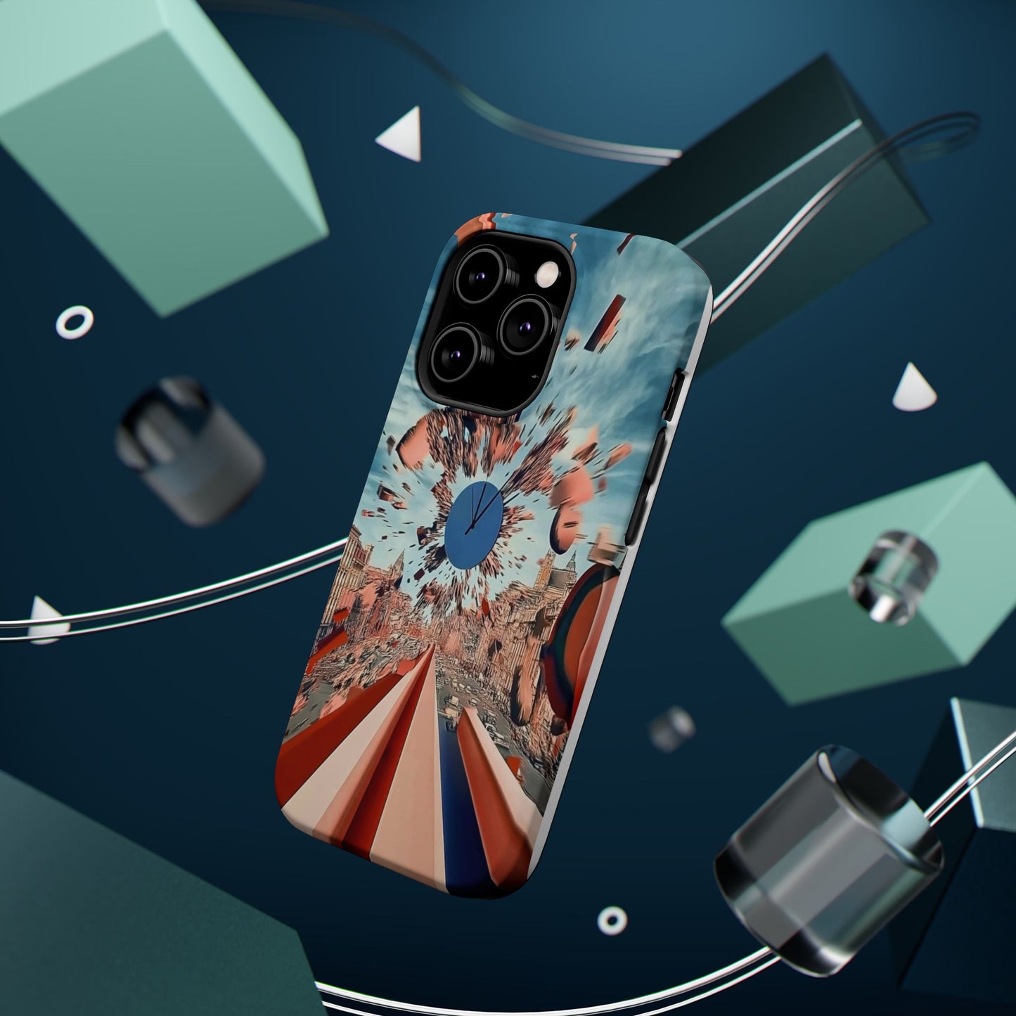 Phone Case with 'World at 10000 MPH' Art by Moxie Jay