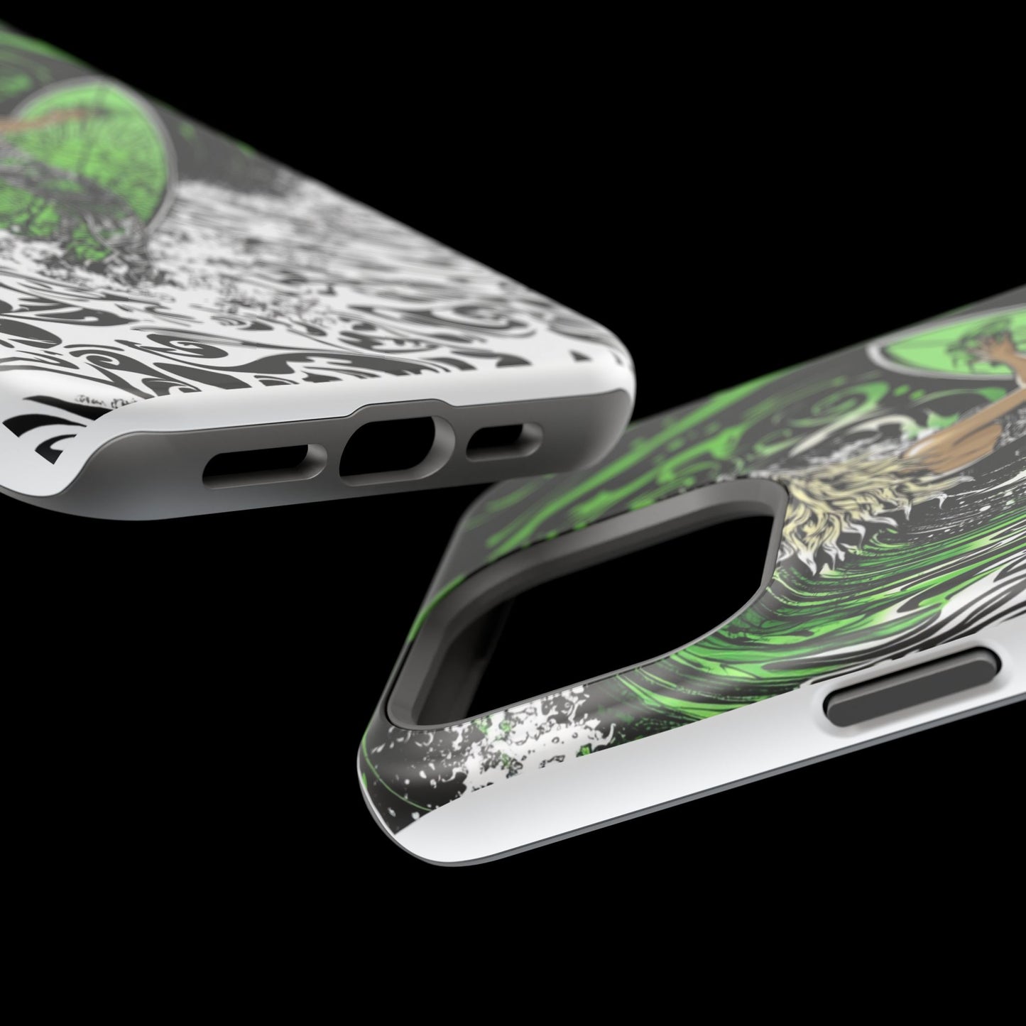 Luxurious Magnetic Wireless Charging Tough iPhone Case - "Surf's Up" by Moxie-Jay