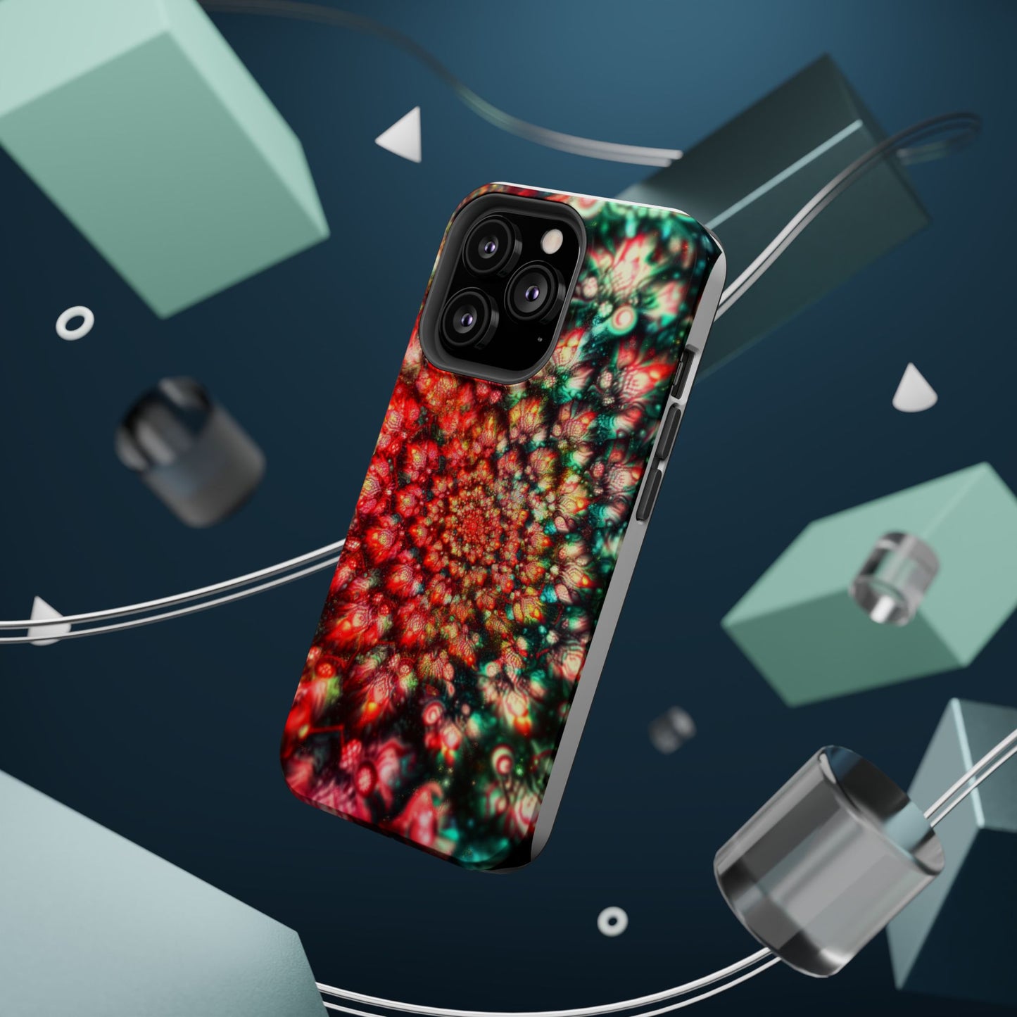 Luxurious Magnetic Wireless Charging Tough iPhone Case - "Psychedelic Dreams" by Moxie-Jay