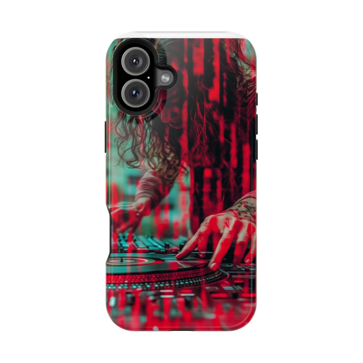 "Vinyl Virtuoso" Luxury Magnetic Wireless Charging iPhone Case by Moxie Jay