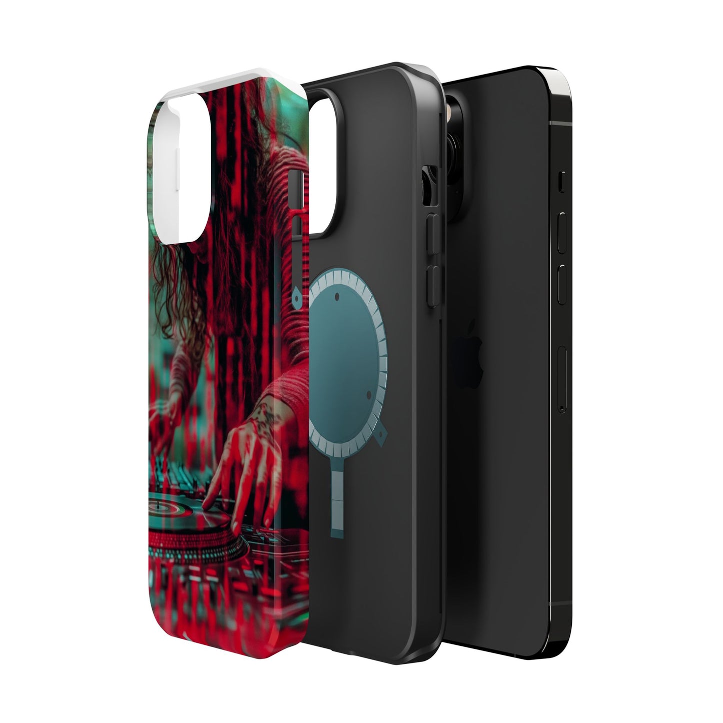 "Vinyl Virtuoso" Luxury Magnetic Wireless Charging iPhone Case by Moxie Jay