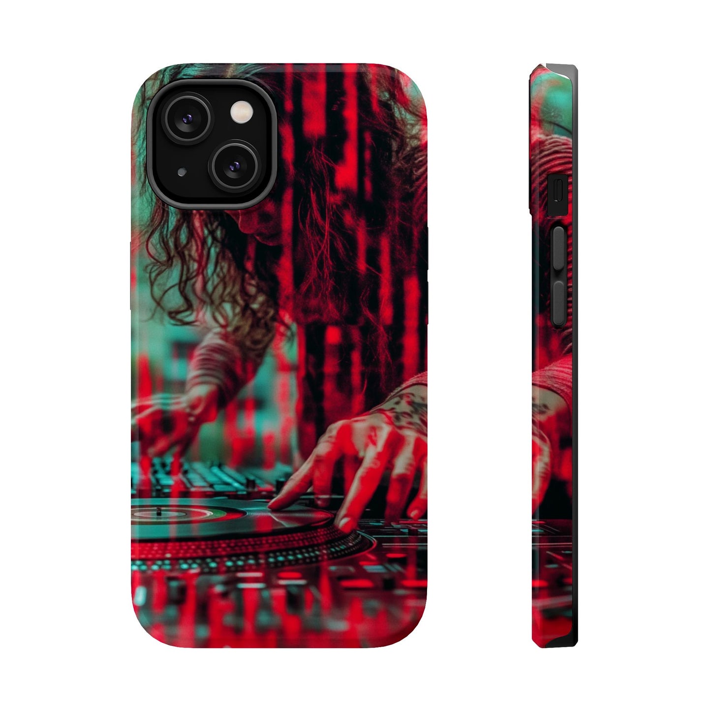 "Vinyl Virtuoso" Luxury Magnetic Wireless Charging iPhone Case by Moxie Jay