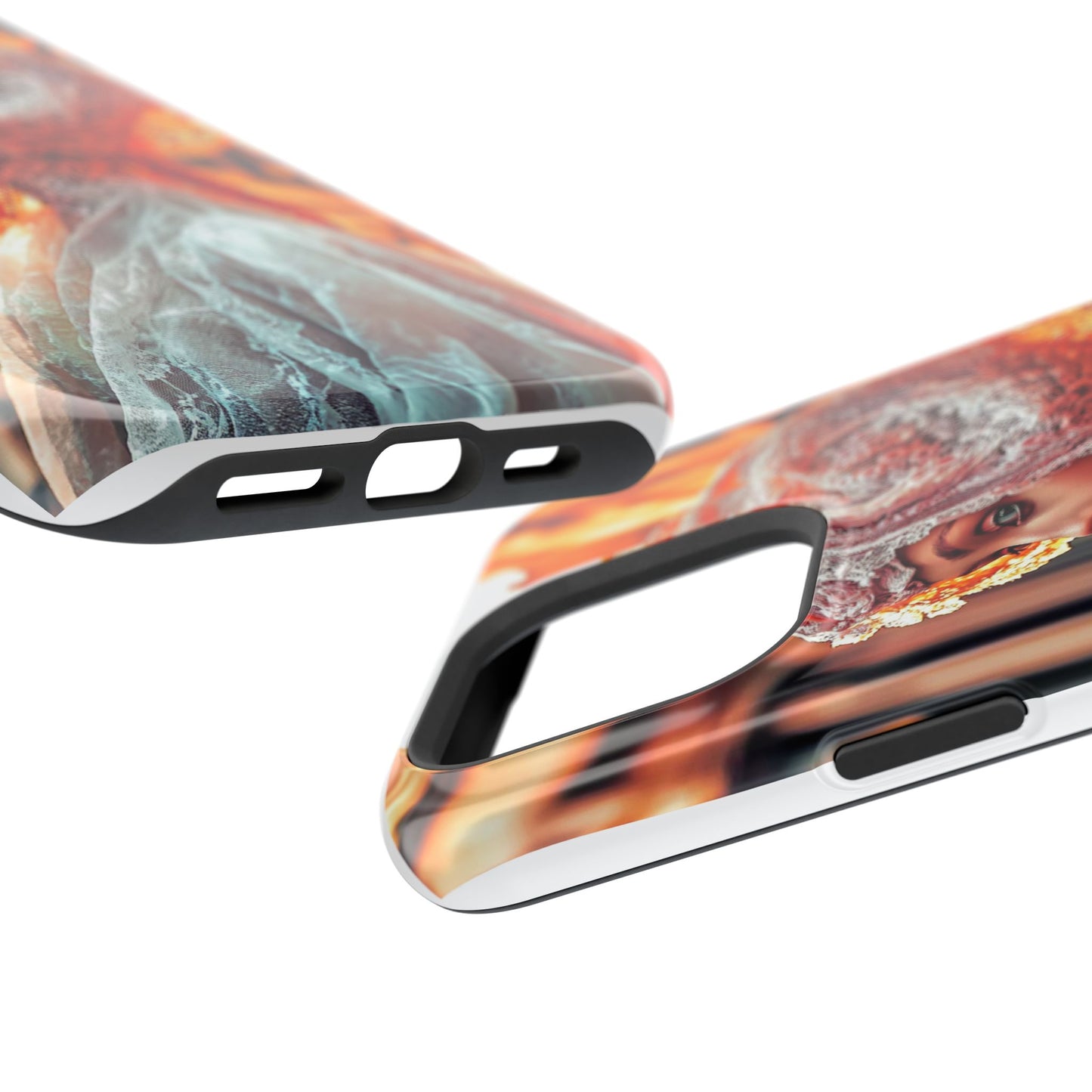 Futuristic Prairie Muse" Luxury Magnetic Wireless Charging iPhone Case by Moxie Jay