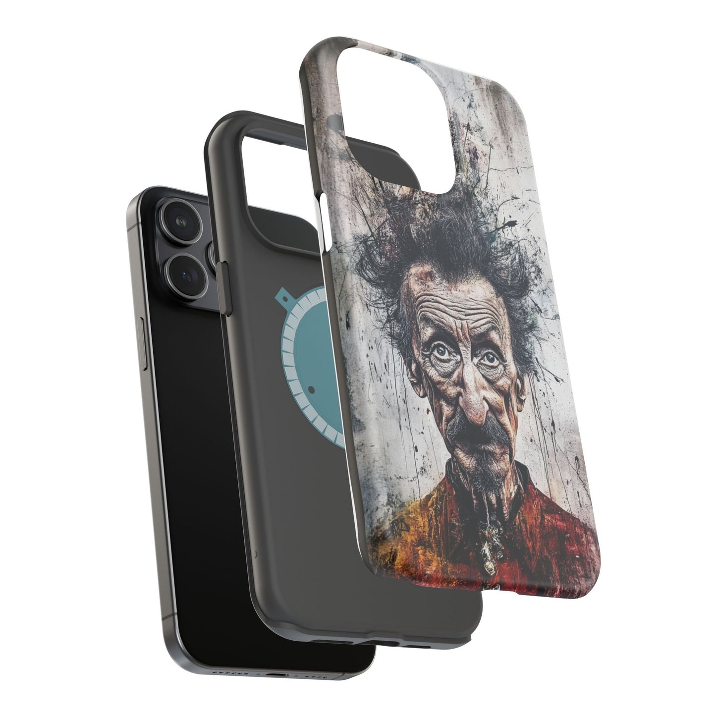 Luxurious Magnetic Wireless Charging Tough iPhone Case - "Demonic Dali" by Moxie-Jay
