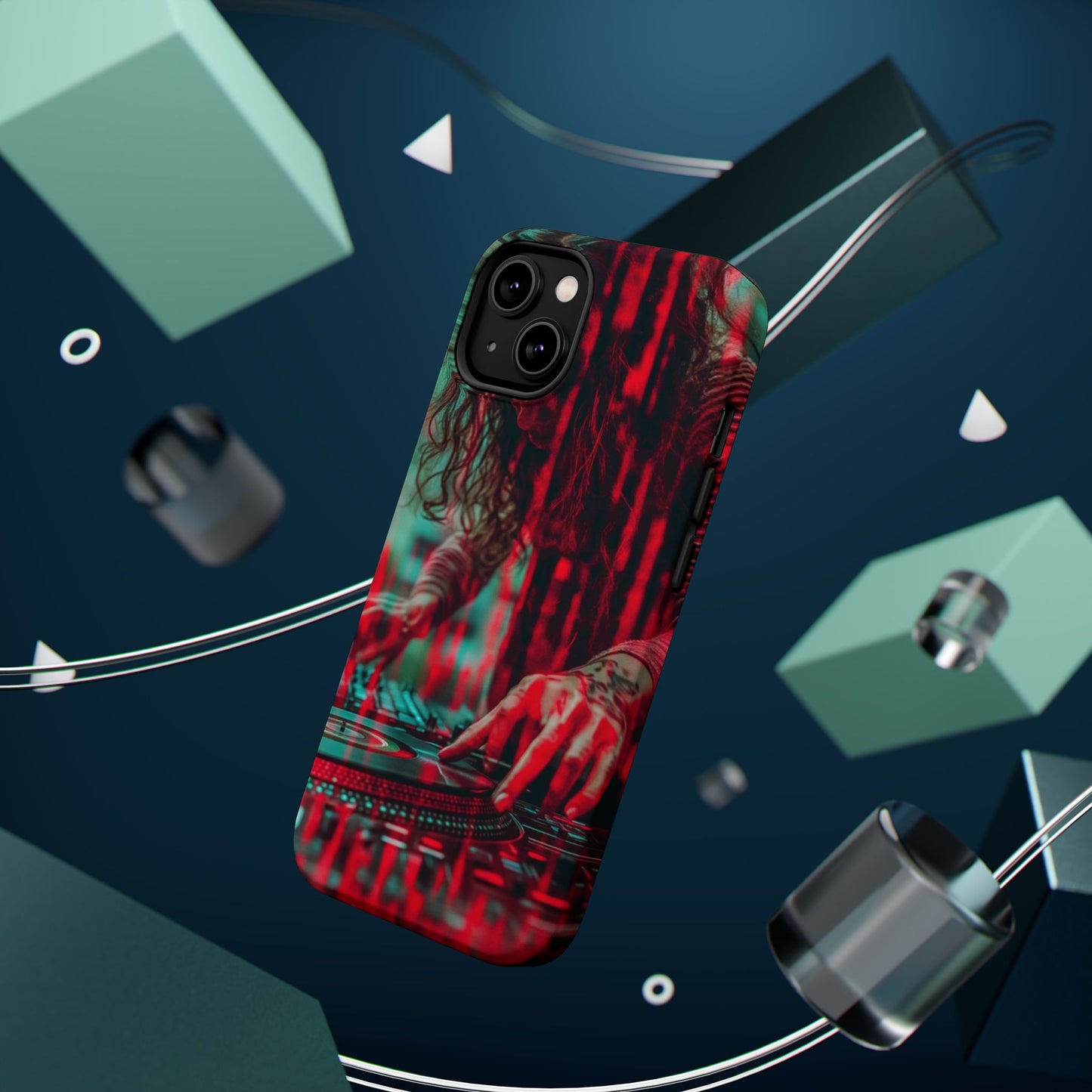 "Vinyl Virtuoso" Luxury Magnetic Wireless Charging iPhone Case by Moxie Jay