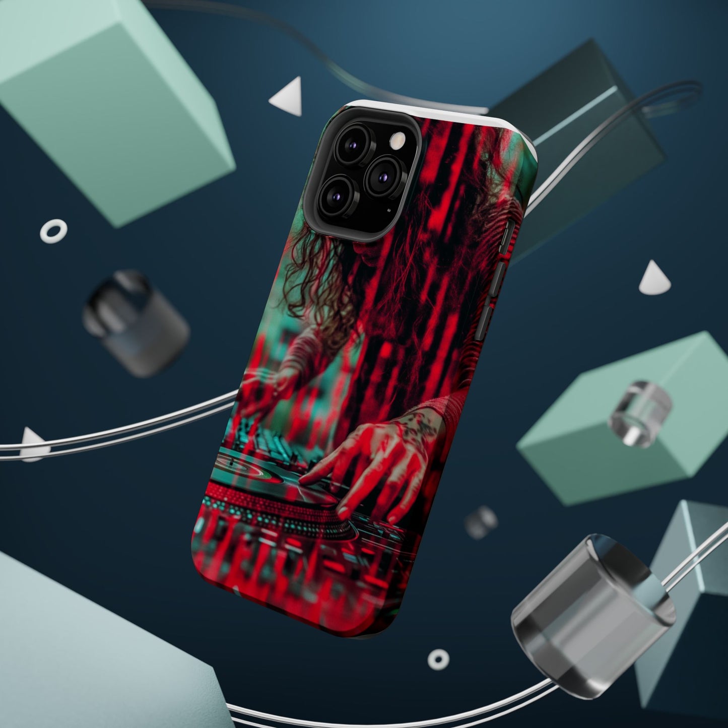 "Vinyl Virtuoso" Luxury Magnetic Wireless Charging iPhone Case by Moxie Jay
