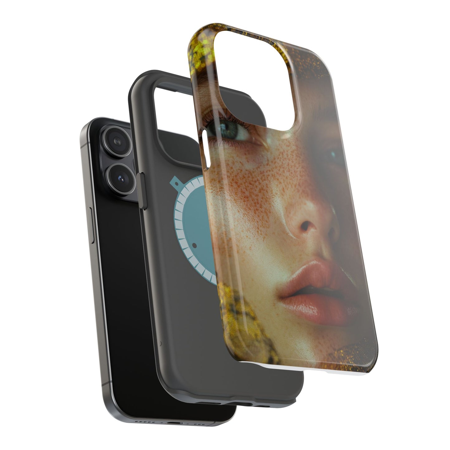 Phone Case - Close Up Girl with Freckles Photography Magnetic Tough Cases