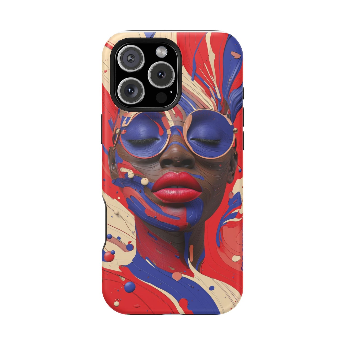 iPhone Magnetic Case - Original Artwork by Moxie-Jay, Futuristic Black Woman Design