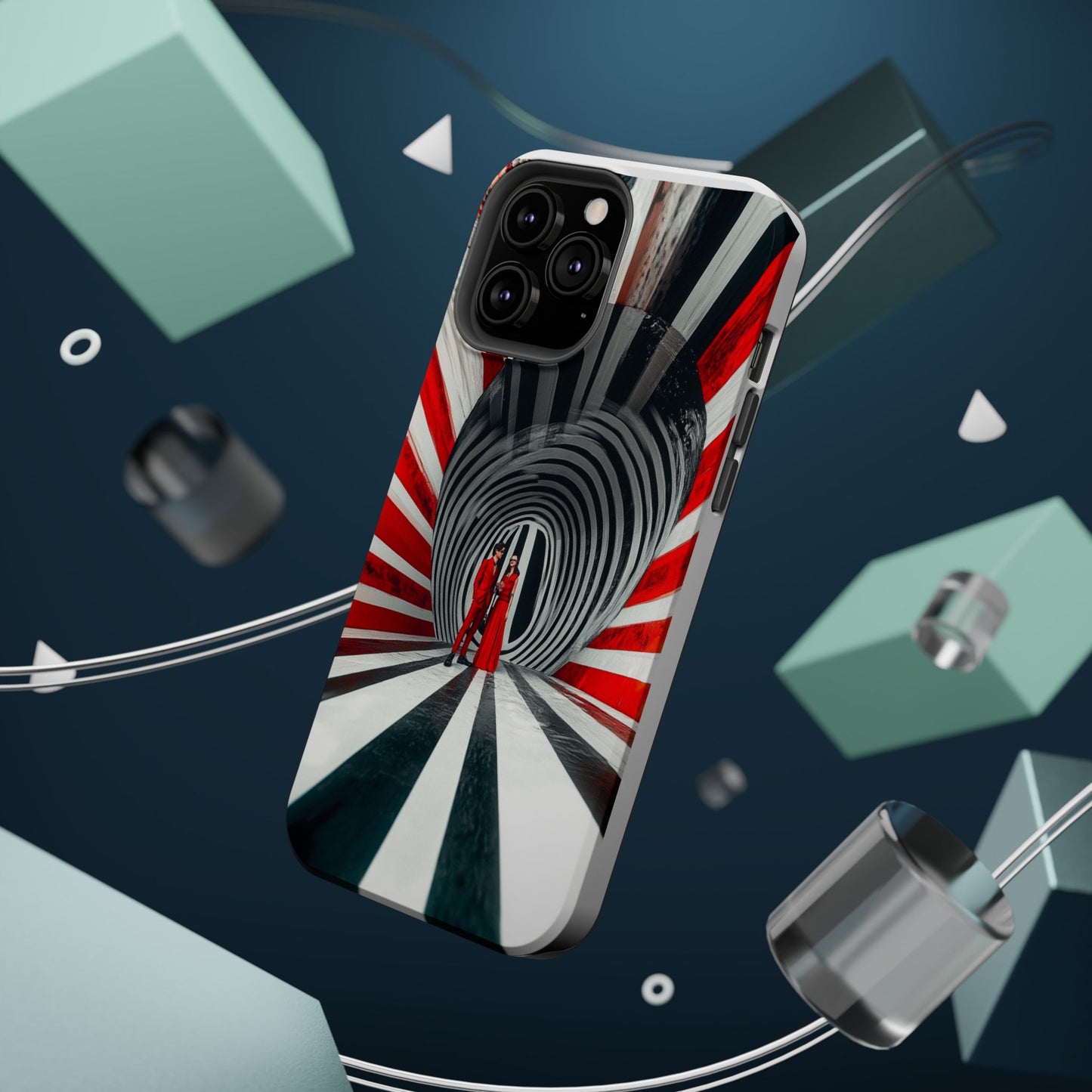 Cosmic Vortex" Luxury Magnetic Wireless Charging iPhone Case by Moxie Jay