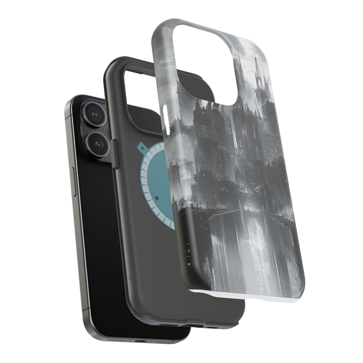 iPhone Magnetic Tough Case - Futuristic Gotham Design by Moxie Jay