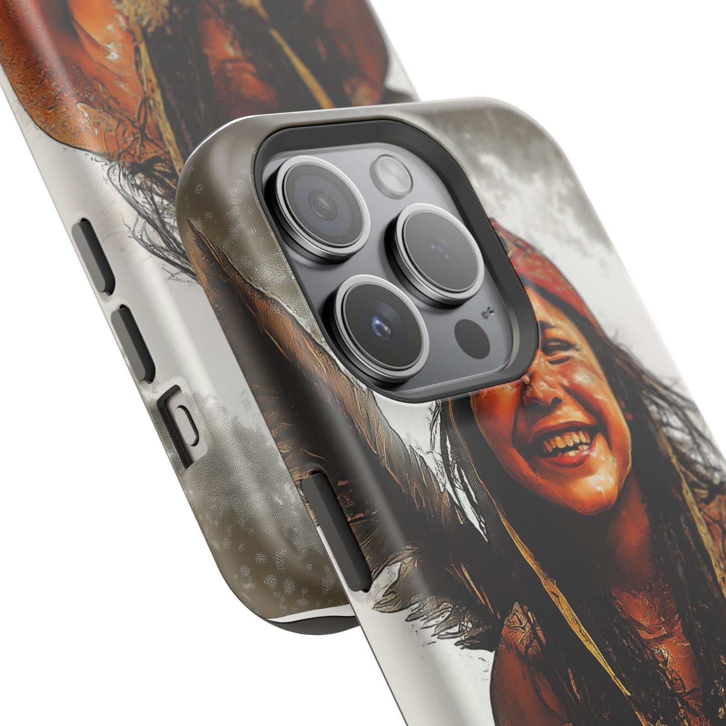 Luxurious Magnetic Wireless Charging Tough iPhone Case - Native Heritage Art by Moxie-Jay