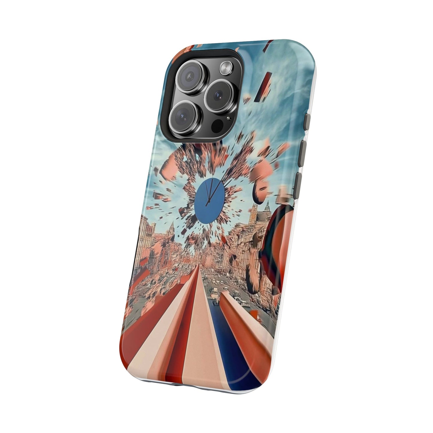Phone Case with 'World at 10000 MPH' Art by Moxie Jay