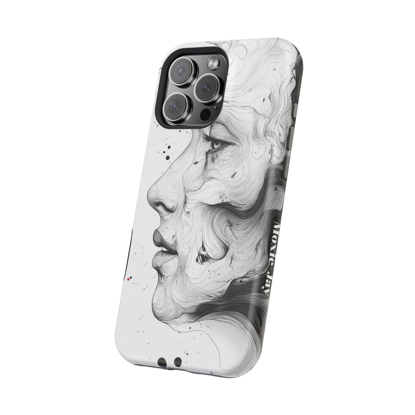 Artistic Magnetic Tough Case - Abstract Face Design for Aesthetic Appeal