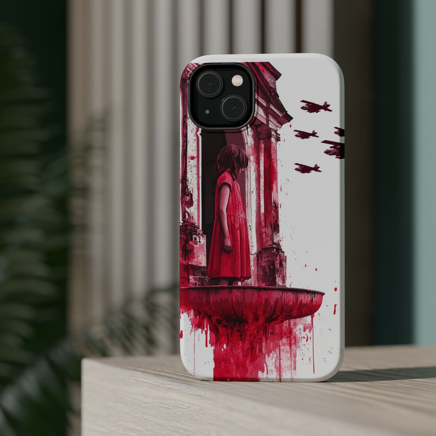 Luxurious MagSafe® Compatible iPhone Case - "Resilience in Ruins" by Moxie-Jay
