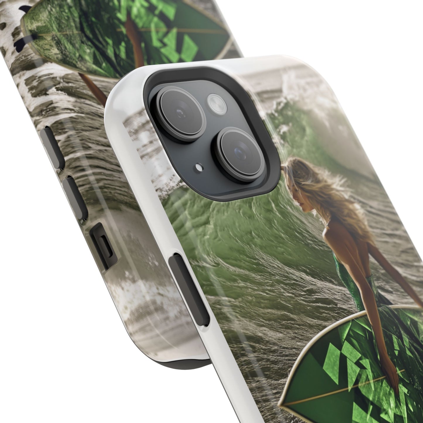 Surf's Up Chic" Luxury Magnetic Wireless Charging iPhone Case by Moxie Jay