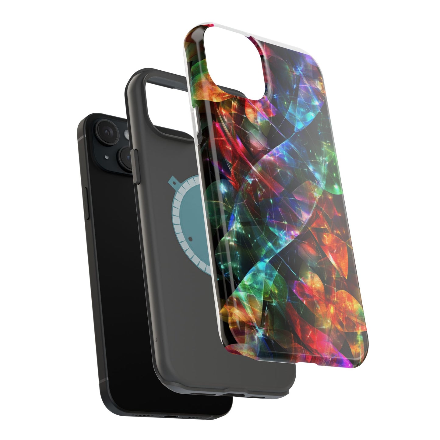 iPhone Case with Neon Colors Art by Moxie-Jay