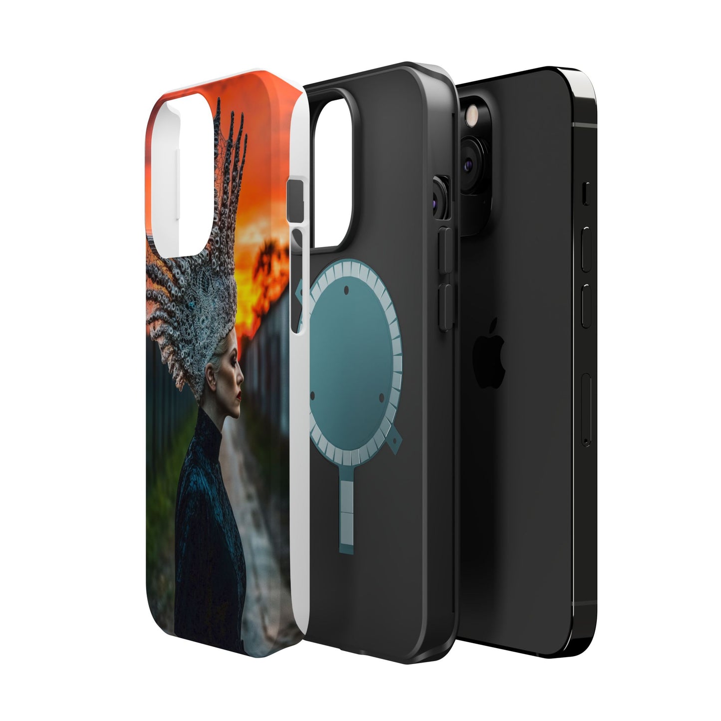 Sunset Goddess" Magnetic Wireless Charging iPhone Case by Moxie Jay