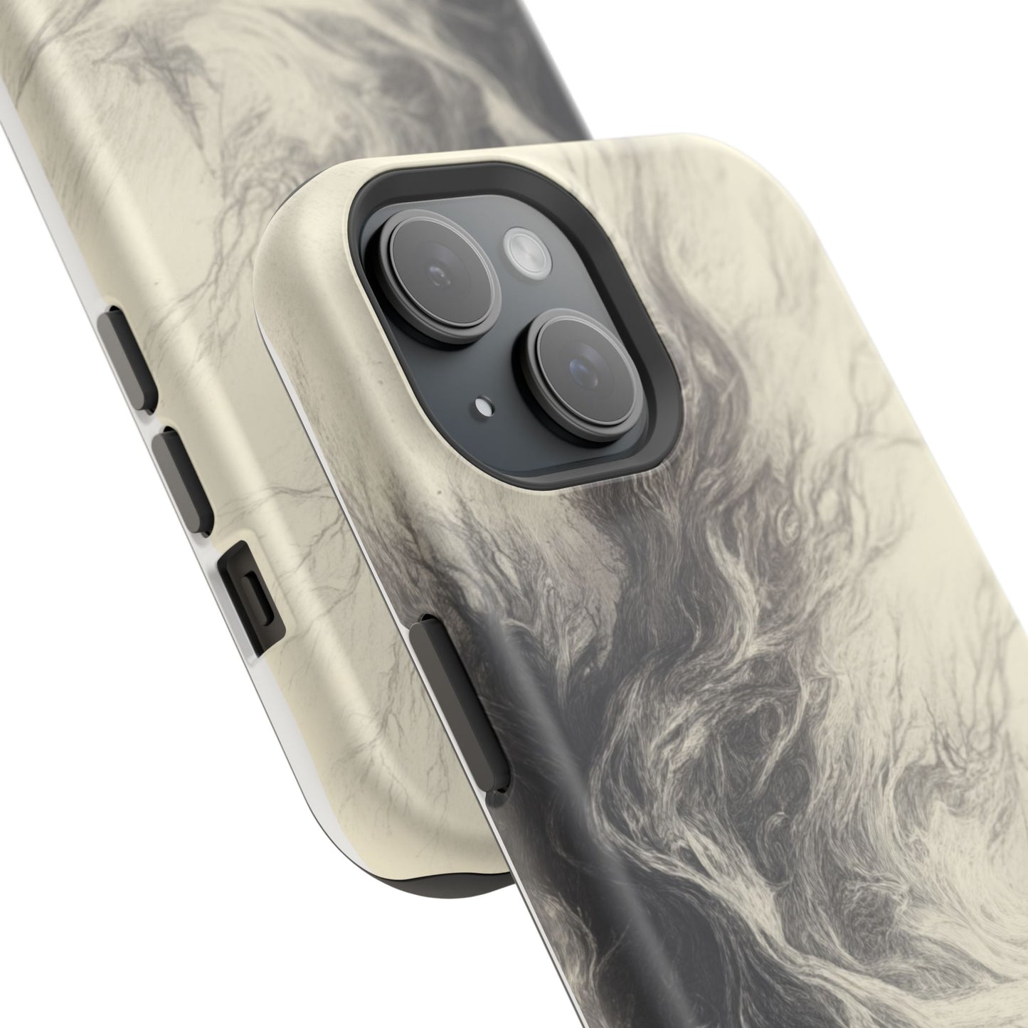 Magnetic Phone Case - Men in Boat Drawing by Moxie-Jay