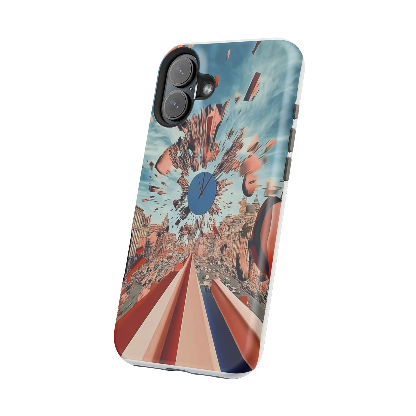 Phone Case with 'World at 10000 MPH' Art by Moxie Jay