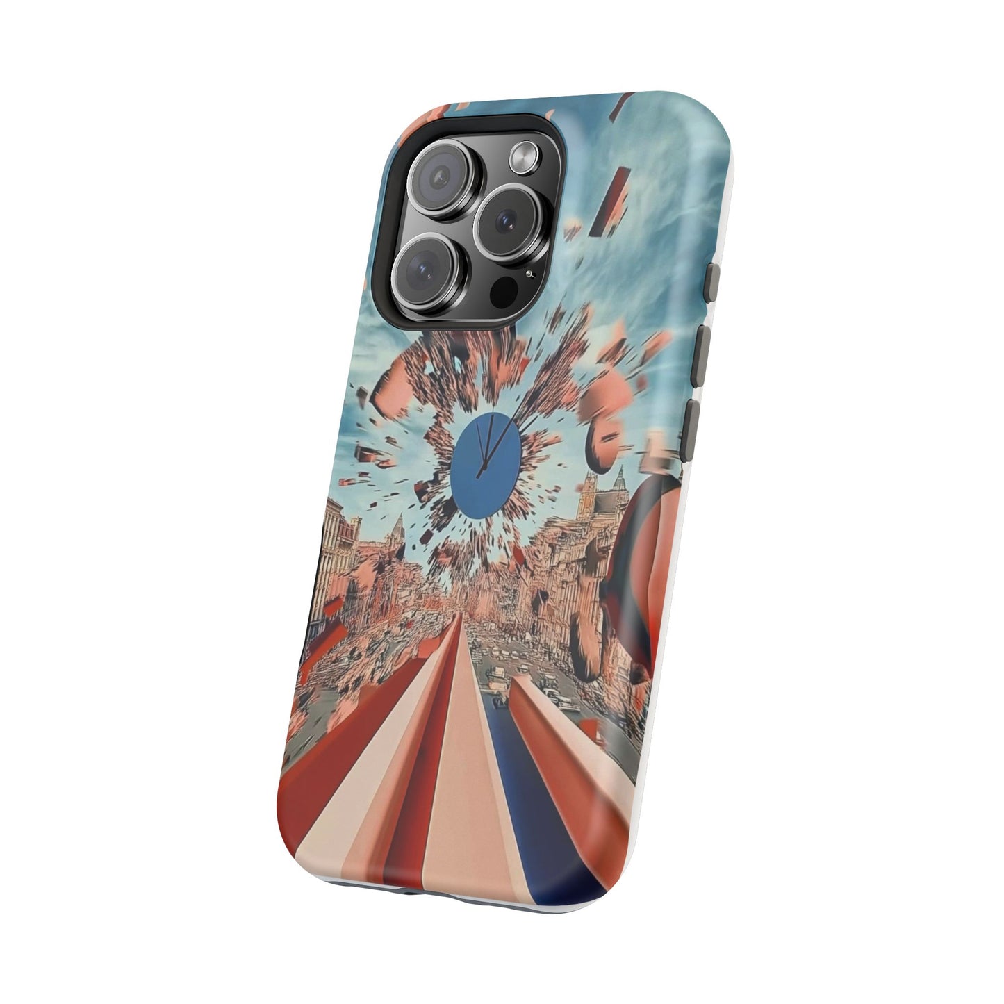 Phone Case with 'World at 10000 MPH' Art by Moxie Jay
