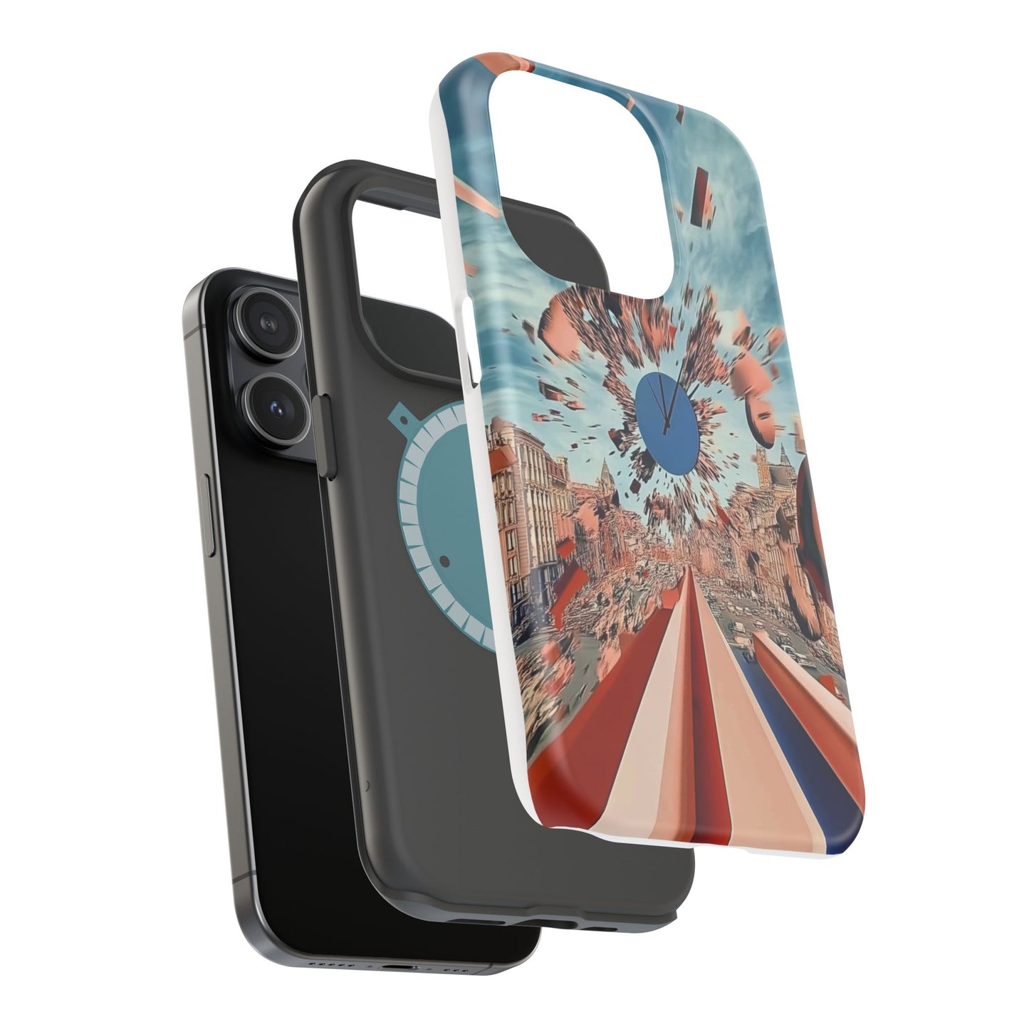 Phone Case with 'World at 10000 MPH' Art by Moxie Jay