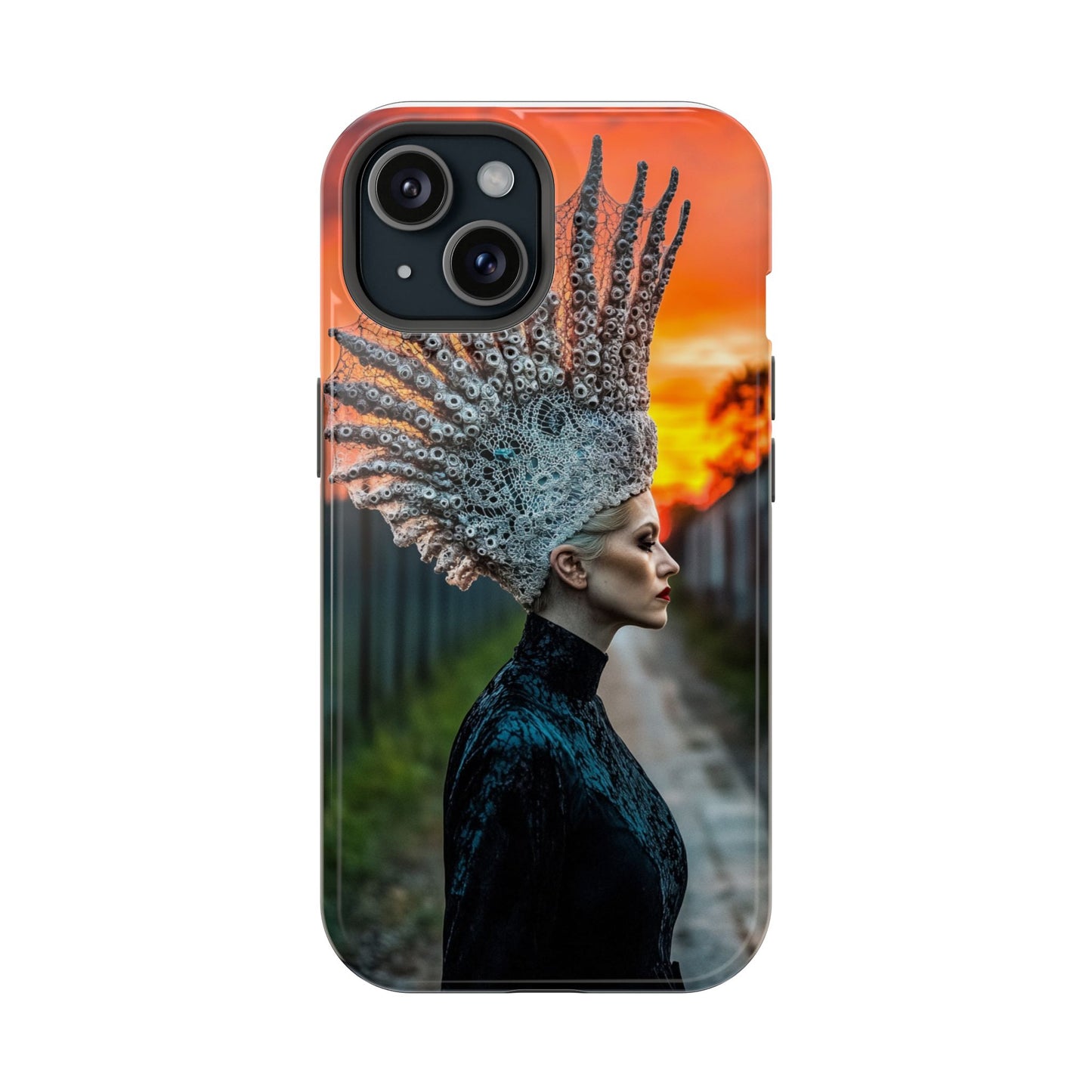 Sunset Goddess" Magnetic Wireless Charging iPhone Case by Moxie Jay