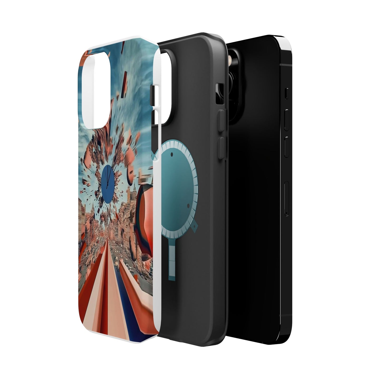 Phone Case with 'World at 10000 MPH' Art by Moxie Jay
