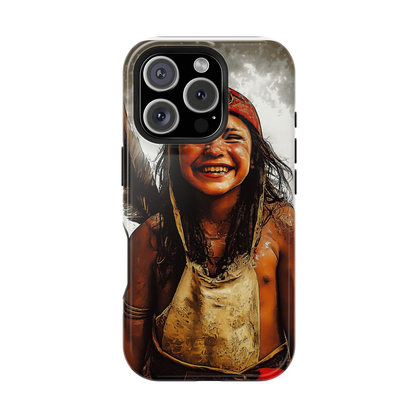 Luxurious Magnetic Wireless Charging Tough iPhone Case - Native Heritage Art by Moxie-Jay