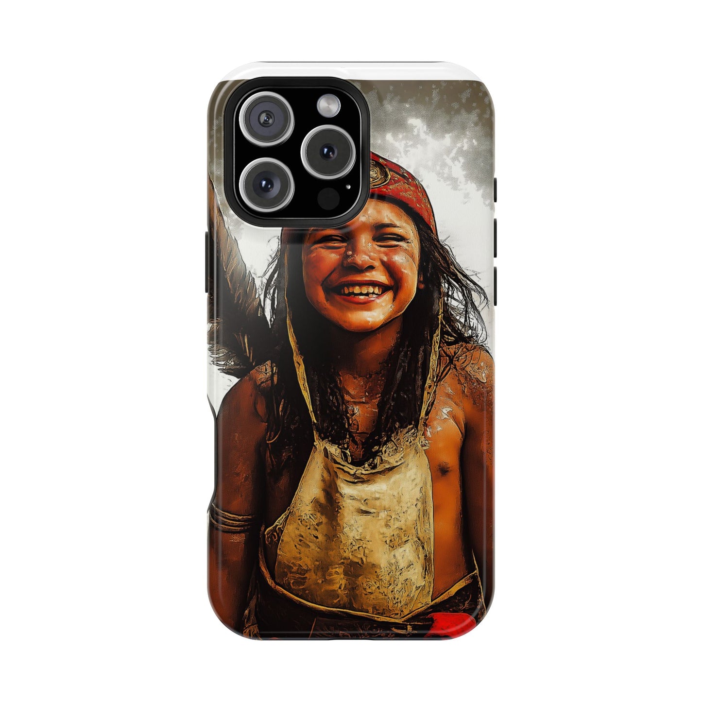 Luxurious Magnetic Wireless Charging Tough iPhone Case - Native Heritage Art by Moxie-Jay