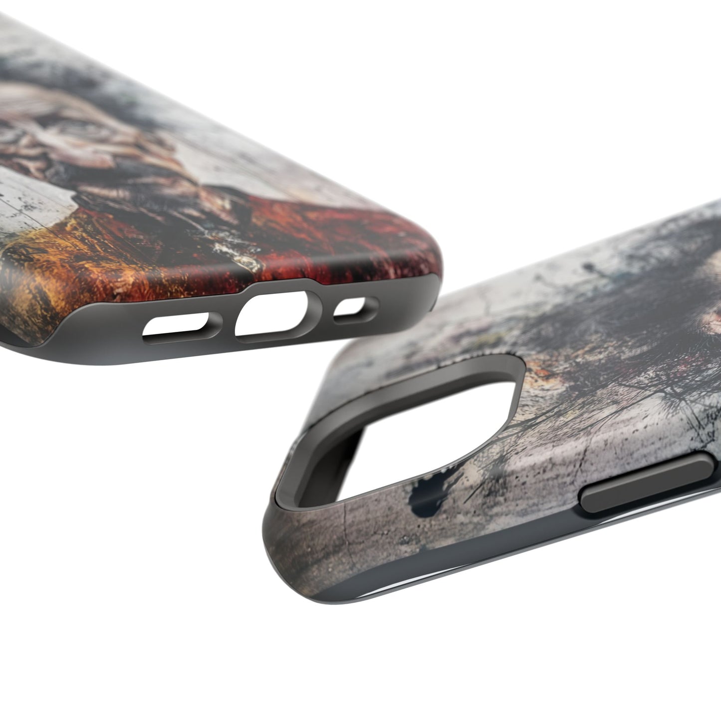 Luxurious Magnetic Wireless Charging Tough iPhone Case - "Demonic Dali" by Moxie-Jay
