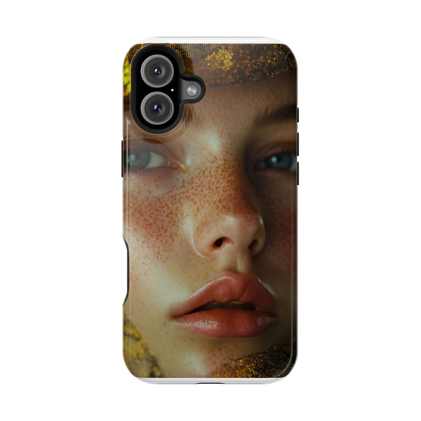 Phone Case - Close Up Girl with Freckles Photography Magnetic Tough Cases