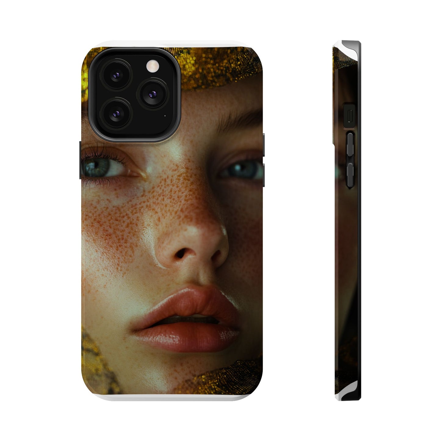 Phone Case - Close Up Girl with Freckles Photography Magnetic Tough Cases