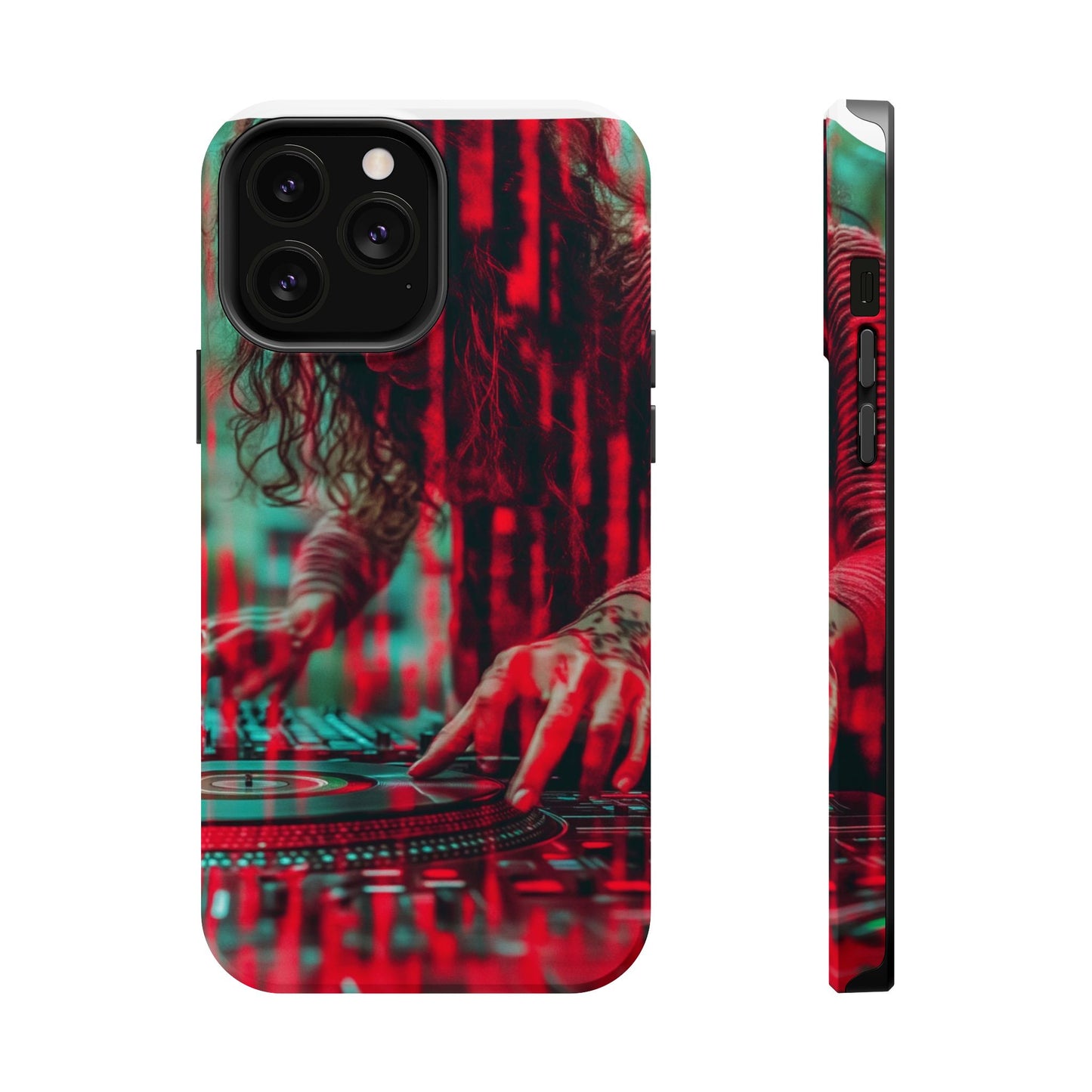 "Vinyl Virtuoso" Luxury Magnetic Wireless Charging iPhone Case by Moxie Jay