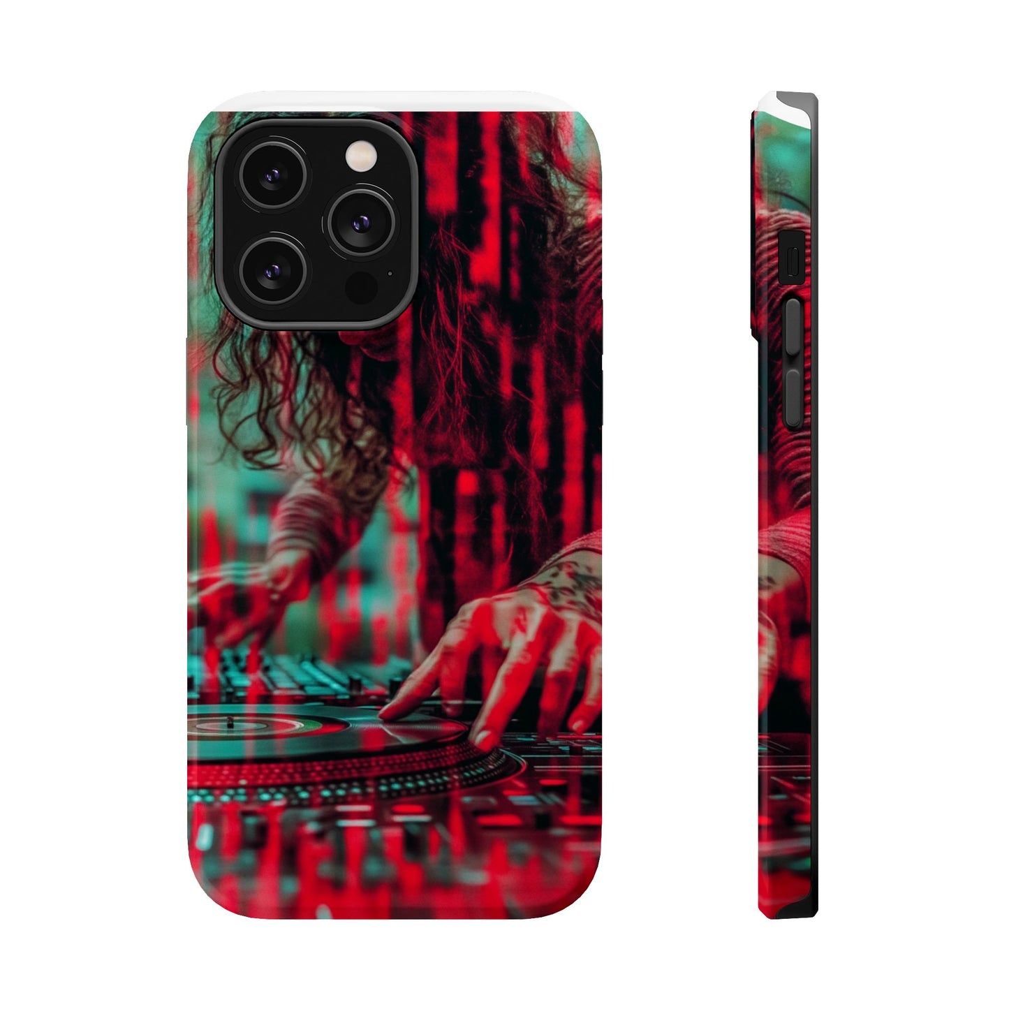 "Vinyl Virtuoso" Luxury Magnetic Wireless Charging iPhone Case by Moxie Jay