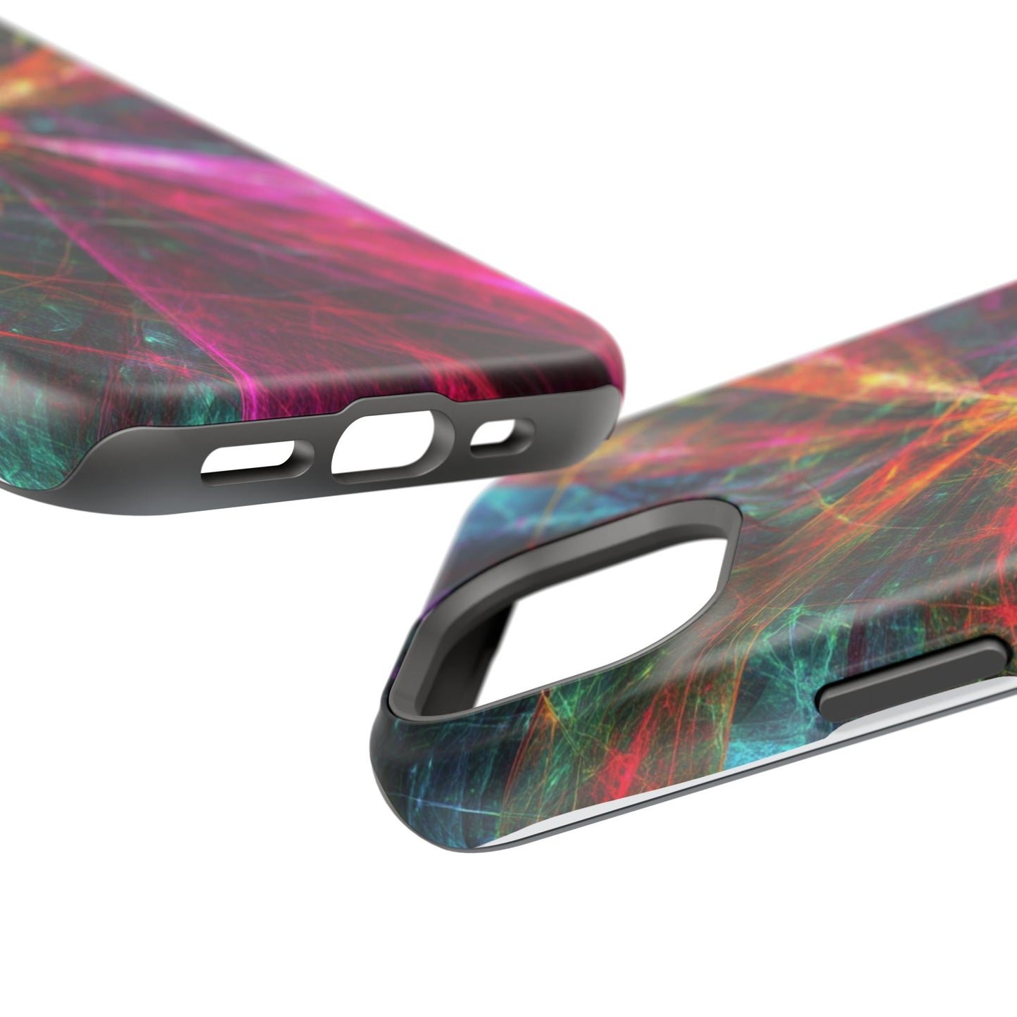 Luxurious Magnetic Wireless Charging Tough iPhone Case - “Trippy Starburst” by Moxie-Jay