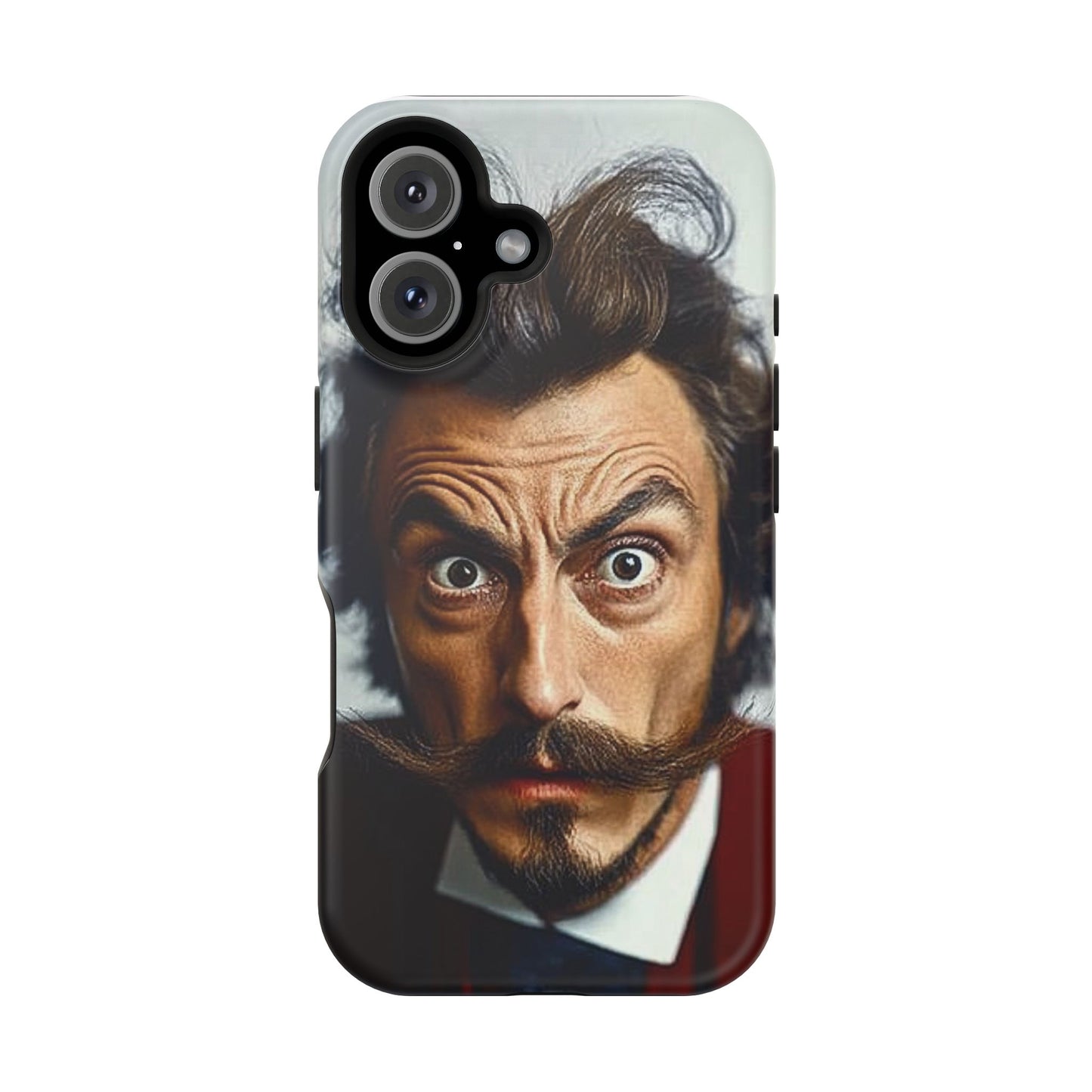 Luxurious Magnetic Wireless Charging Tough iPhone Case - “Close-Up Salvador Dali” by Moxie-Jay