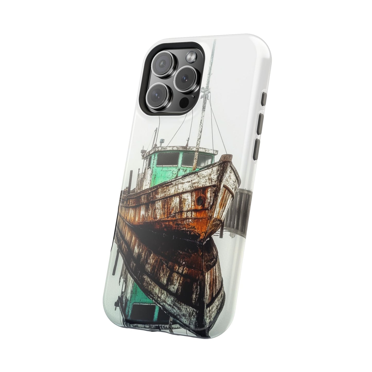 Rustic Boat Magnetic Tough Case - Durable Phone Cover for Nature Lovers