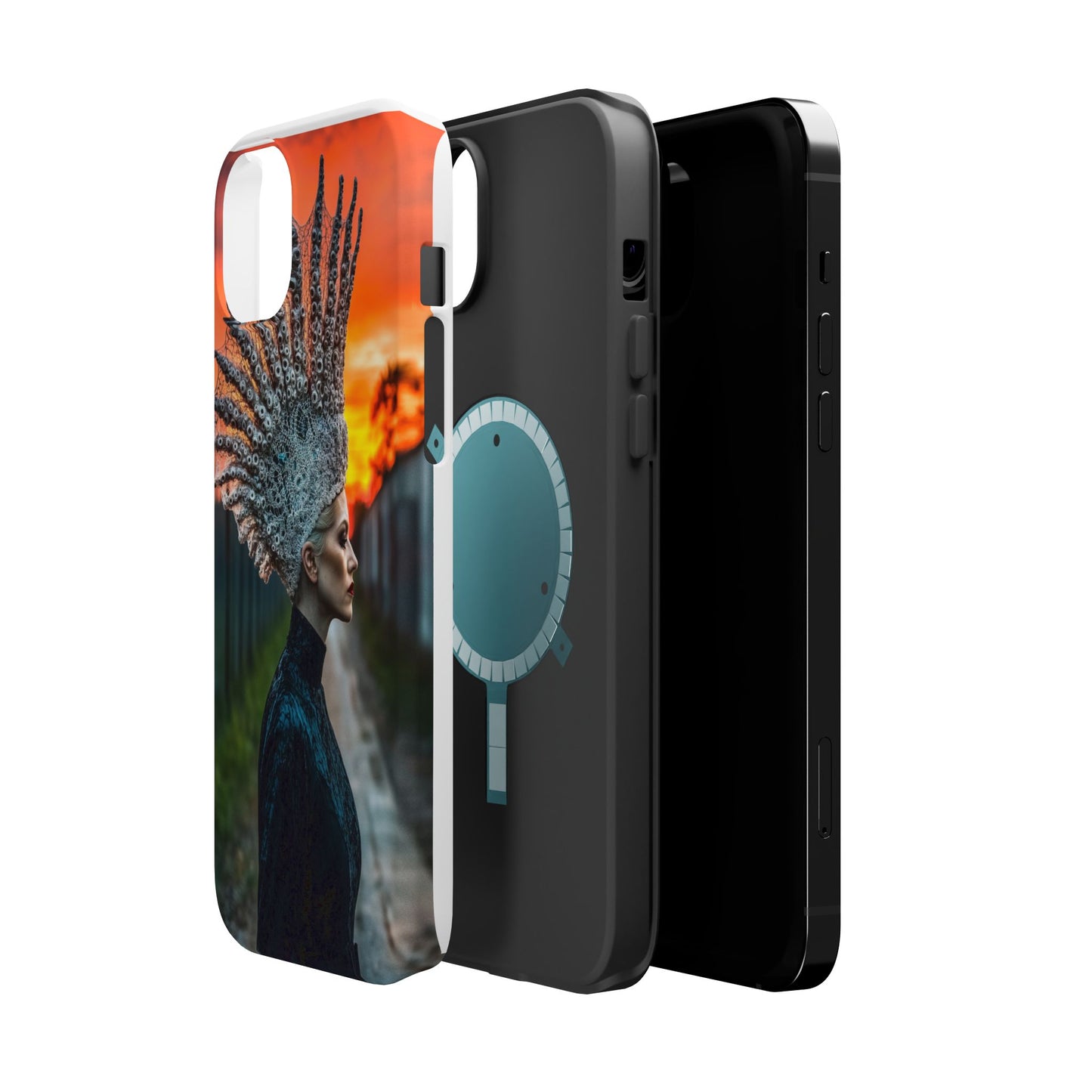 Sunset Goddess" Magnetic Wireless Charging iPhone Case by Moxie Jay