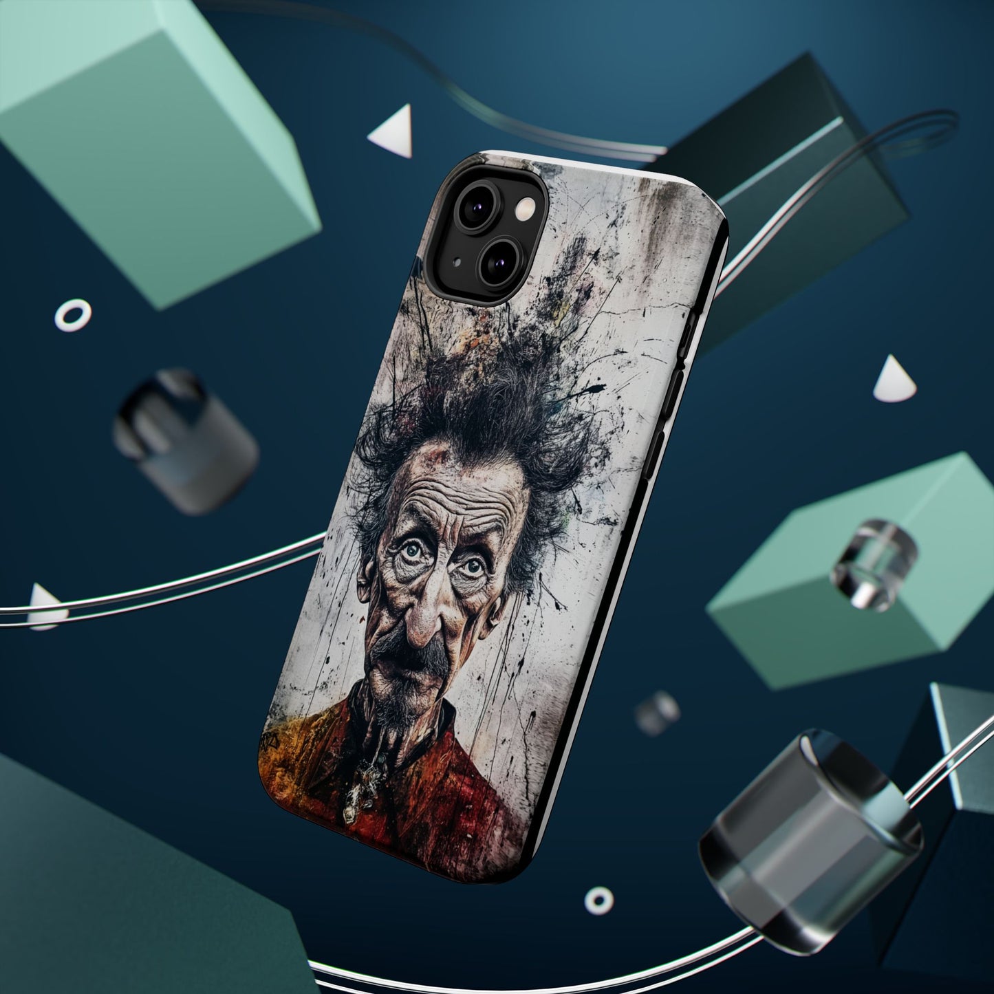 Luxurious Magnetic Wireless Charging Tough iPhone Case - "Demonic Dali" by Moxie-Jay
