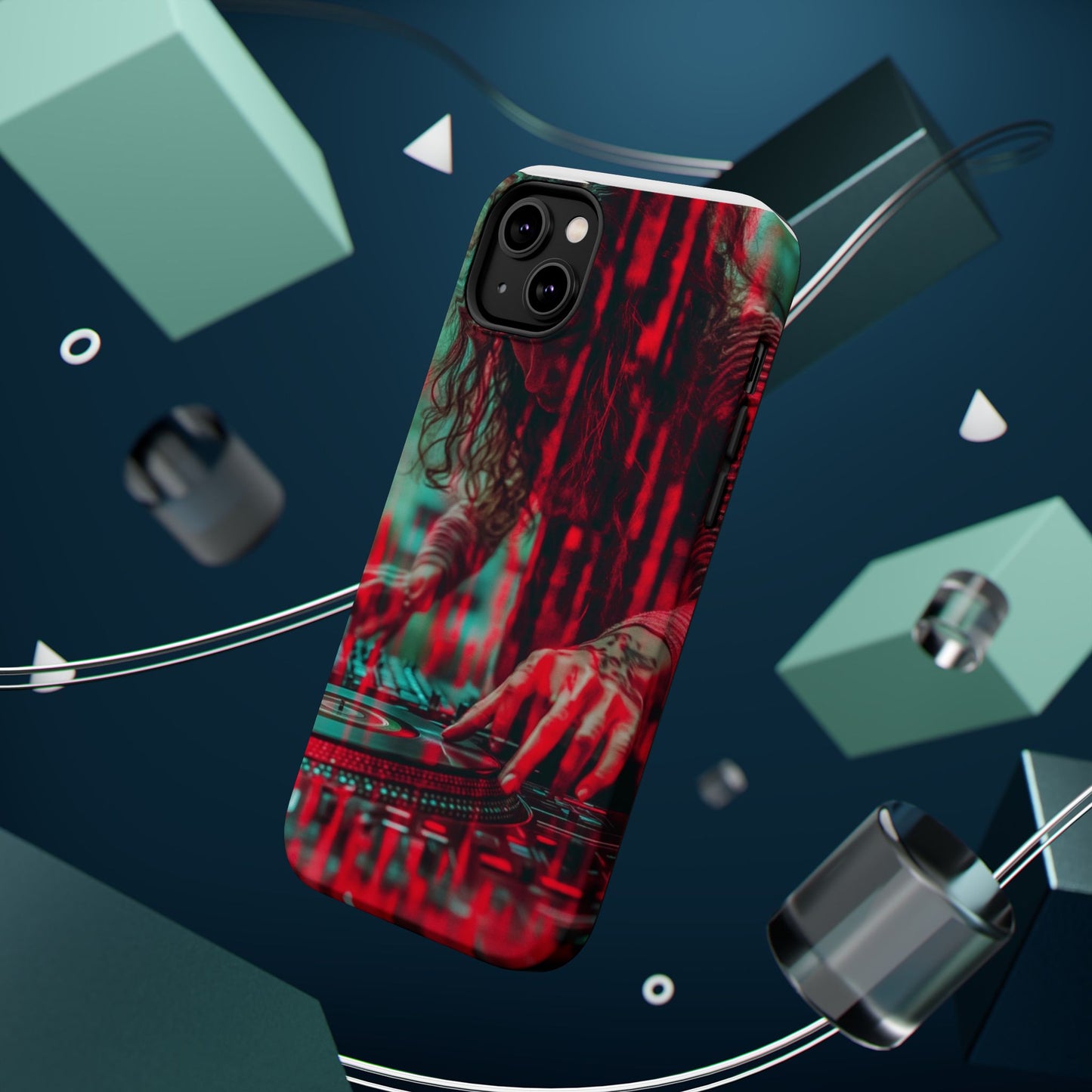 "Vinyl Virtuoso" Luxury Magnetic Wireless Charging iPhone Case by Moxie Jay