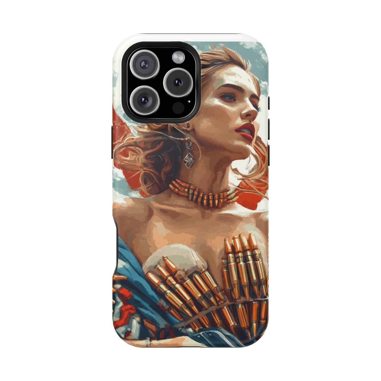 Artistic Magnetic Tough Phone Case, Wireless Charging Cover by Moxxxie J, Unique Phone Accessory, Protective Case, Trendy Phone Case, Gift