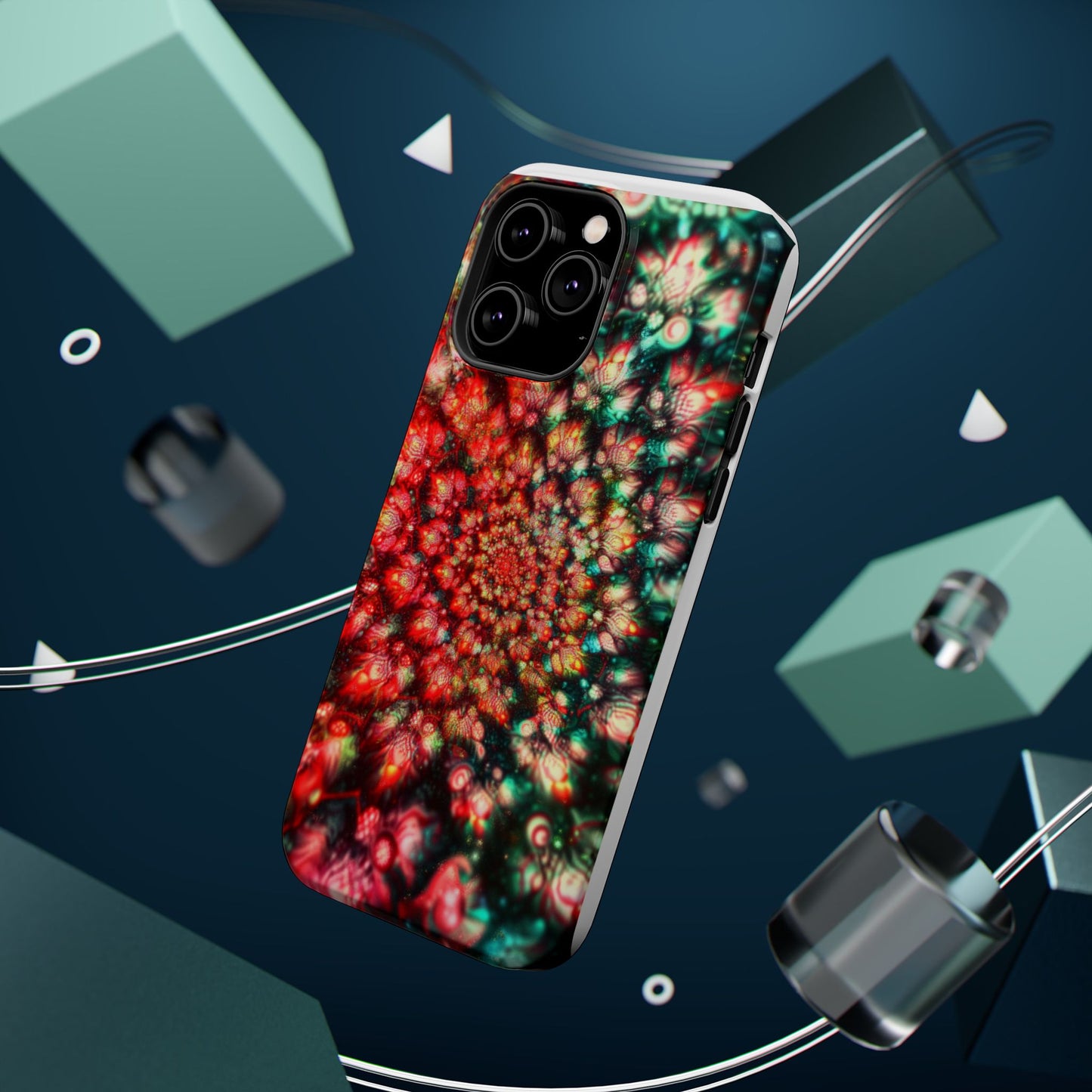 Luxurious Magnetic Wireless Charging Tough iPhone Case - "Psychedelic Dreams" by Moxie-Jay