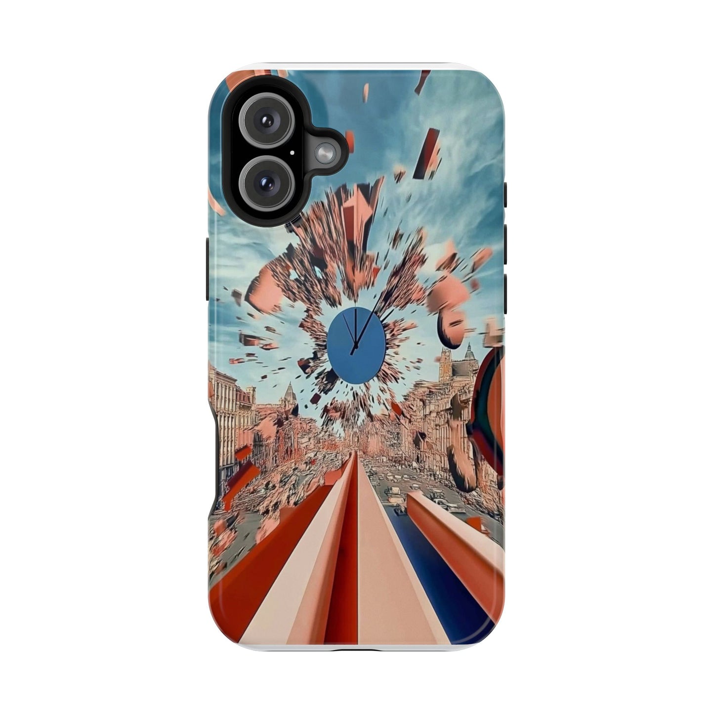 Phone Case with 'World at 10000 MPH' Art by Moxie Jay