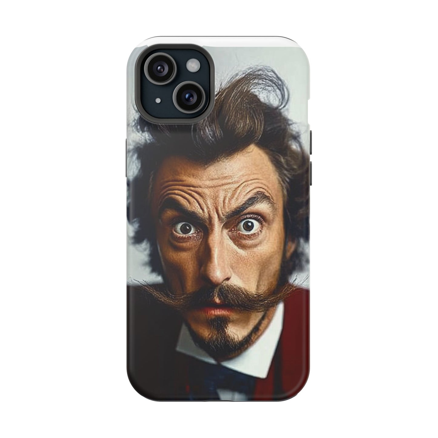 Luxurious Magnetic Wireless Charging Tough iPhone Case - “Close-Up Salvador Dali” by Moxie-Jay